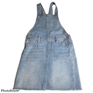 Old Navy Frayed Hem Light Wash Overalls
